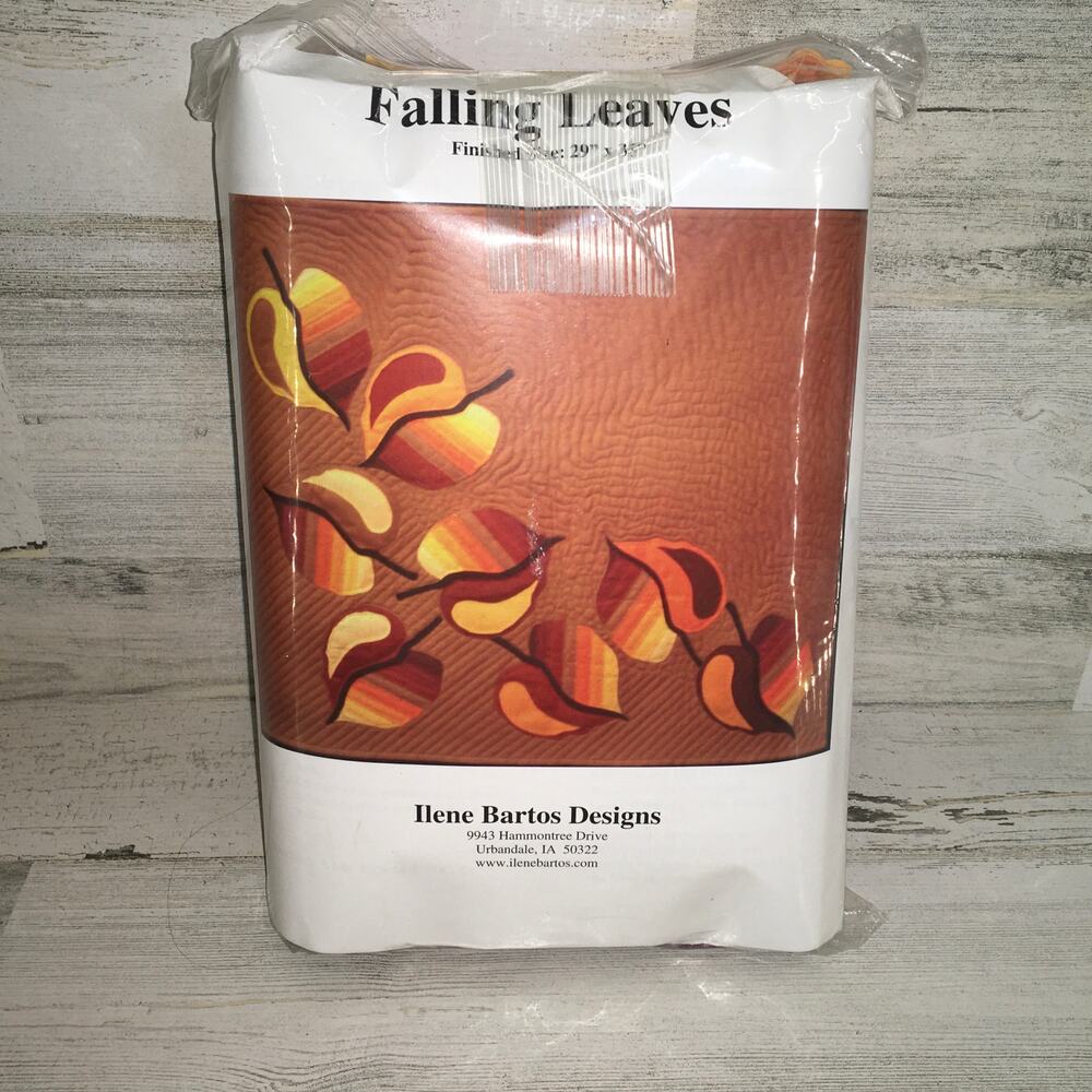 Falling Leaves Quilt Kit Ilene Bartos 29"x35" Cozy Rustic Decor DIY Project NEW